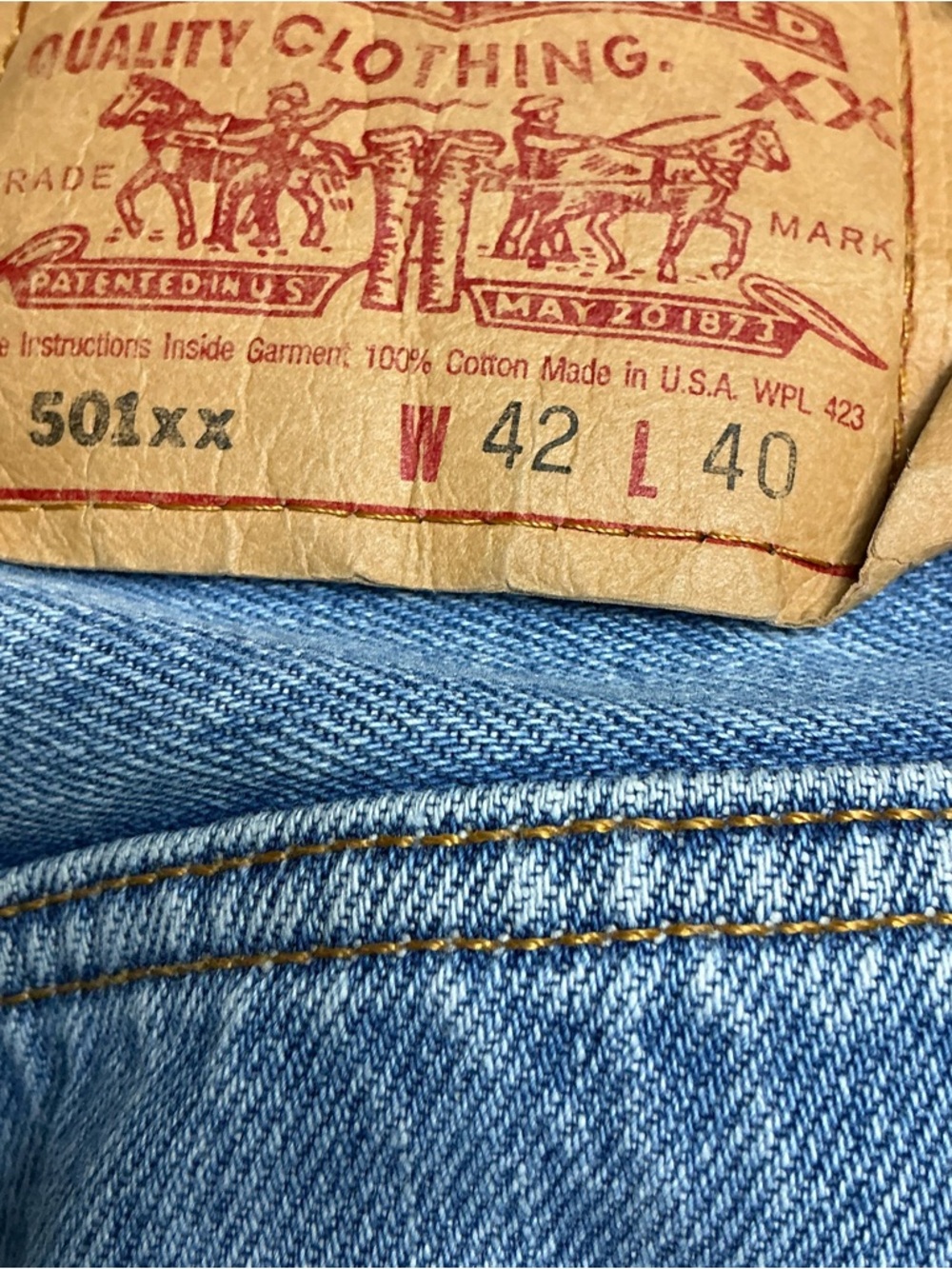 Vintage Levi’s 501XX 90s straight leg jeans USA made - Picture 6 of 10